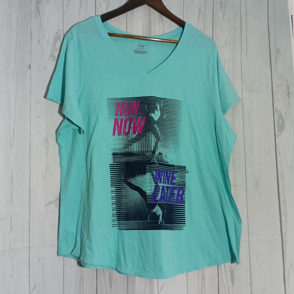 Tek Gear Teal Graphic Short Sleeve Tee